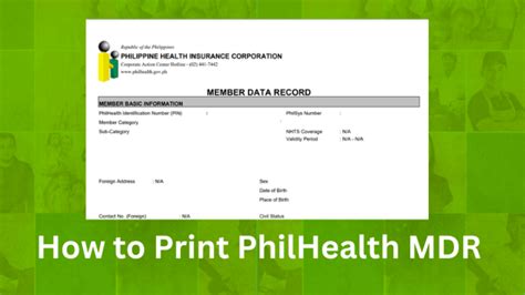 how to print mdr philhealth|The Ultimate Tutorial: How to Print Your PhilHealth .